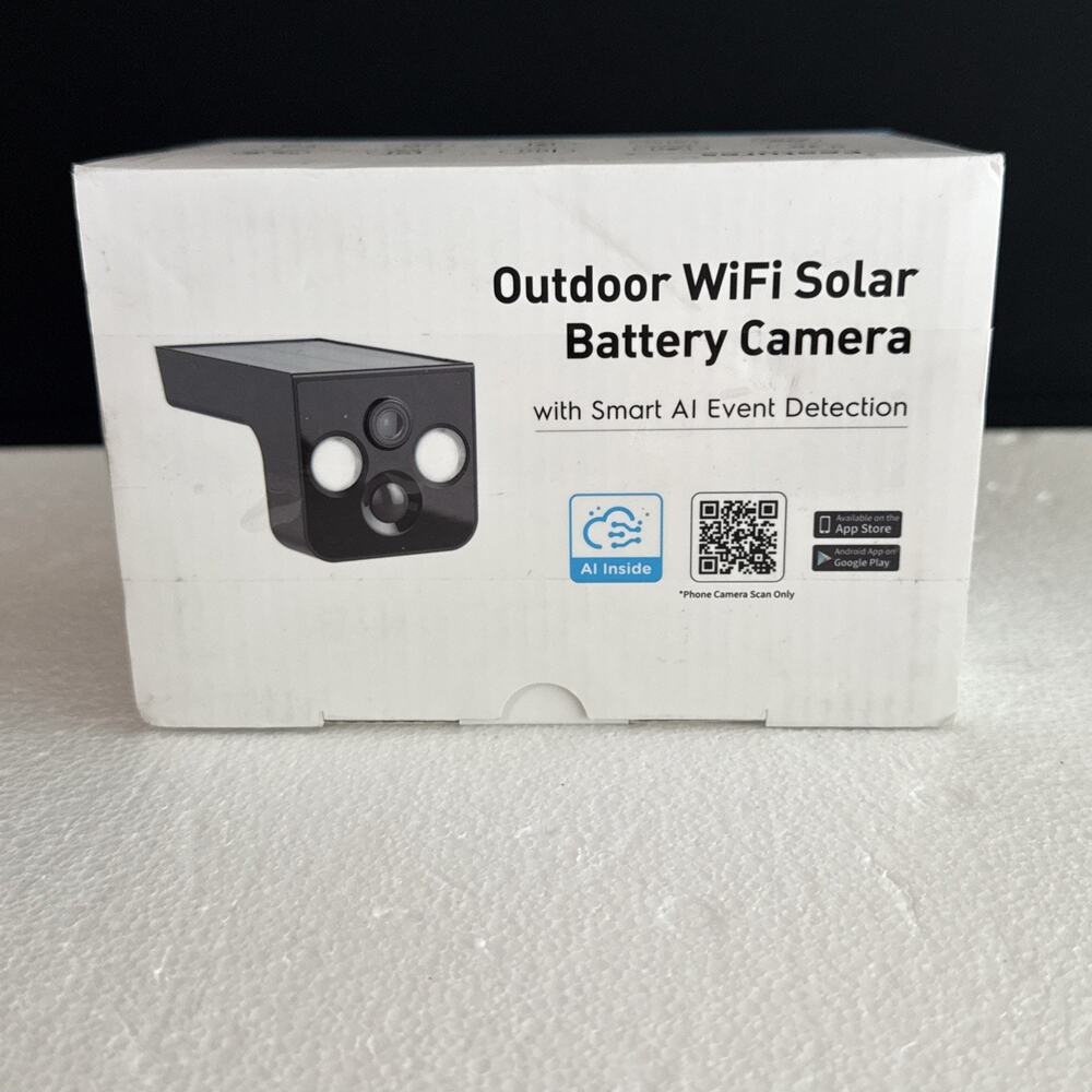 Dual Lens Outdoor WiFi Solar Battery Security Camera with Smart AI Event Detecti